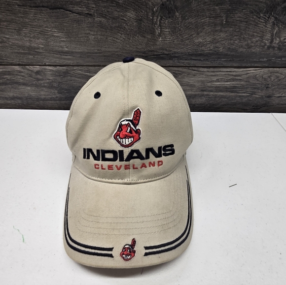 Other - Vintage Cleveland Indians Chief Wahoo Hat Cap Strap‎ Back MLB Baseball  Vtg